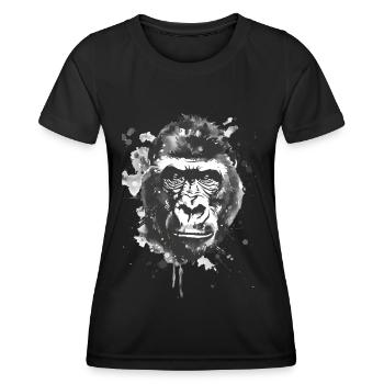 Gorille - T-shirt sport Femme - noir - Devant - AI Model Female 172 light (172cm)