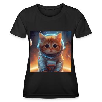 Cat - Women's Functional T-Shirt - black - Front - AI Model Female 172 light (172cm)