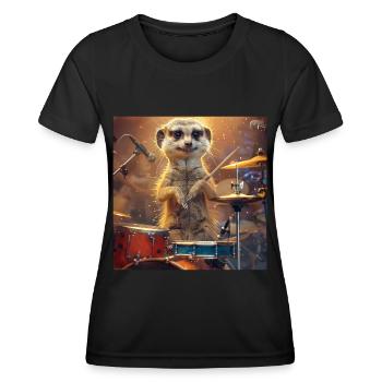 Suricate - T-shirt sport Femme - noir - Devant - AI Model Female 172 light (172cm)