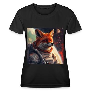 Renard - T-shirt sport Femme - noir - Devant - AI Model Female 172 light (172cm)