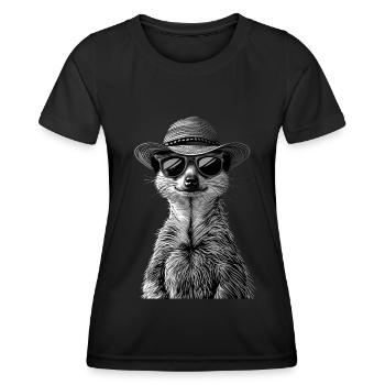 Suricate - T-shirt sport Femme - noir - Devant - AI Model Female 172 light (172cm)