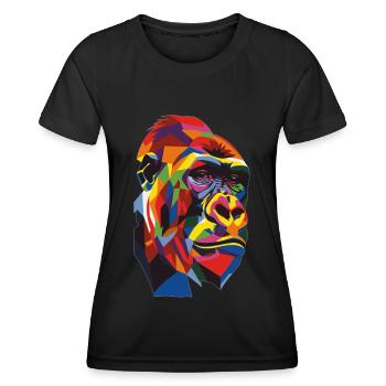 Gorille - T-shirt sport Femme - noir - Devant - AI Model Female 172 light (172cm)