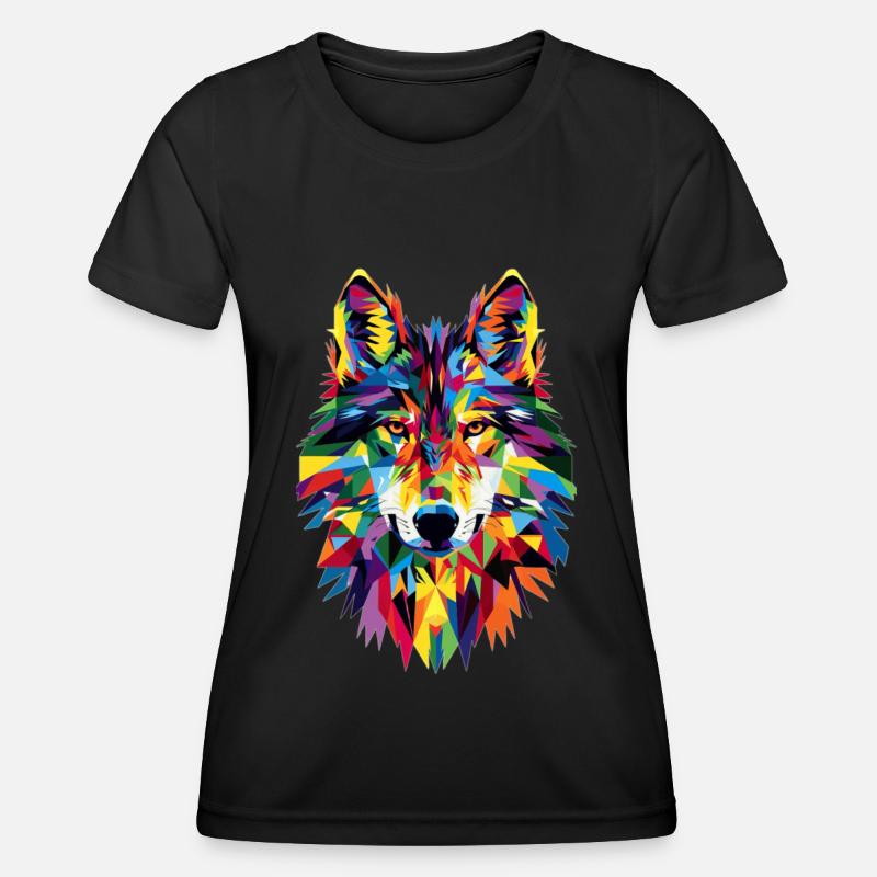 Wolf - Women's Functional T-Shirt - black