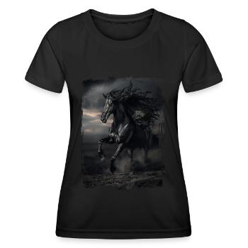 Frison - T-shirt sport Femme - noir - Devant - AI Model Female 172 light (172cm)