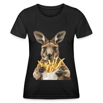 Kangaroo - Women's Functional T-Shirt - black - Front - AI Model Female 172 light (172cm)
