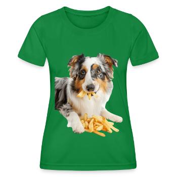 Australischer Schäferhund - Frauen Funktions-T-Shirt - Kelly Green - Vorne - AI Model Female 172 dark (172cm)