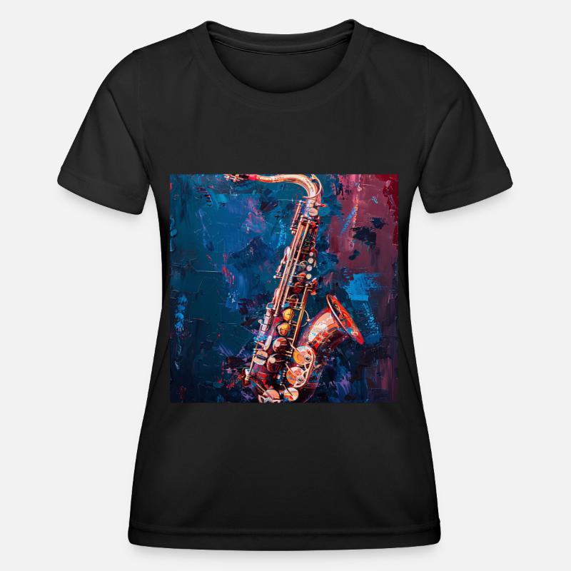 Saxophone - Women's Functional T-Shirt - black