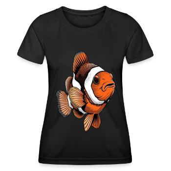 Clownfisch - Frauen Funktions-T-Shirt - Schwarz - Vorne - AI Model Female 172 light (172cm)