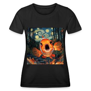 Clownfisch - Frauen Funktions-T-Shirt - Schwarz - Vorne - AI Model Female 172 light (172cm)