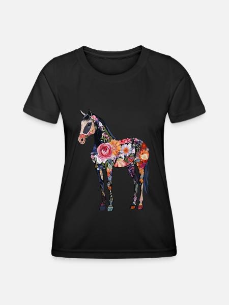 Vollblut - Frauen Funktions-T-Shirt - Schwarz