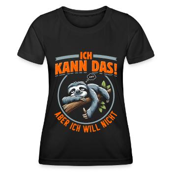 Ich kann das - Frauen Funktions-T-Shirt - Schwarz - Vorne - AI Model Female 172 light (172cm)