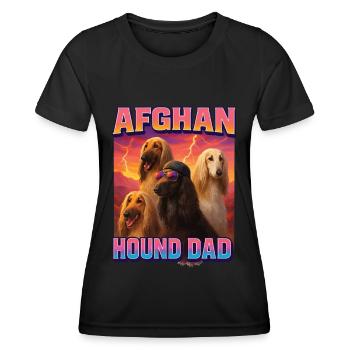 Afghanischer Windhund - Frauen Funktions-T-Shirt - Schwarz - Vorne - AI Model Female 172 light (172cm)