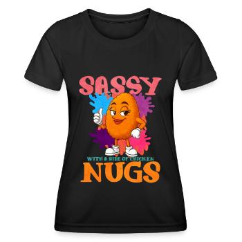 Chicken Nugget - Women's Functional T-Shirt - black - Front - AI Model Female 172 light (172cm)