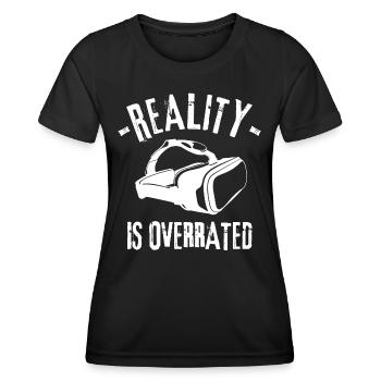 VR Virtual Reality Gamer - T-shirt sport Femme - noir - Devant - AI Model Female 172 light (172cm)