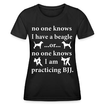 Brazilian Jiu-Jitsu - Frauen Funktions-T-Shirt - Schwarz - Vorne - AI Model Female 172 light (172cm)