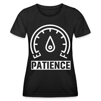 Patience - Frauen Funktions-T-Shirt - Schwarz - Vorne - AI Model Female 172 light (172cm)