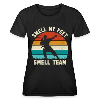 Smell my feet Smell Team - Women's Functional T-Shirt - black - Front - AI Model Female 172 light (172cm)