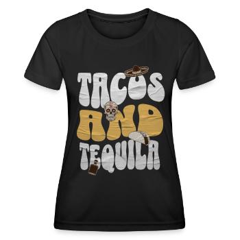 Taco - Frauen Funktions-T-Shirt - Schwarz - Vorne - AI Model Female 172 light (172cm)
