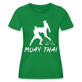 Muay Thaï - T-shirt sport Femme - vert - Devant - AI Model Female 172 dark (172cm)
