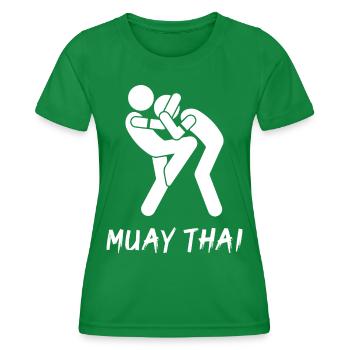 Muay Thaï - T-shirt sport Femme - vert - Devant - AI Model Female 172 dark (172cm)
