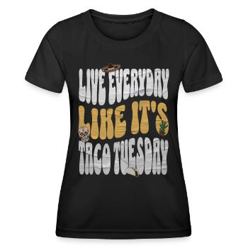 Taco - Frauen Funktions-T-Shirt - Schwarz - Vorne - AI Model Female 172 light (172cm)