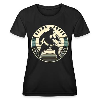Sumo - Frauen Funktions-T-Shirt - Schwarz - Vorne - AI Model Female 172 light (172cm)