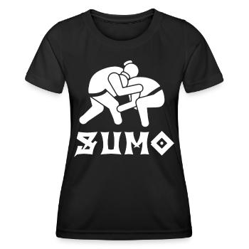 Sumo - Frauen Funktions-T-Shirt - Schwarz - Vorne - AI Model Female 172 light (172cm)