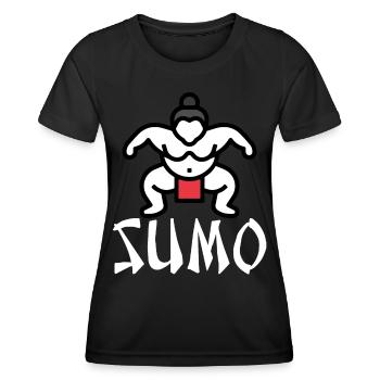 Sumo - Frauen Funktions-T-Shirt - Schwarz - Vorne - AI Model Female 172 light (172cm)