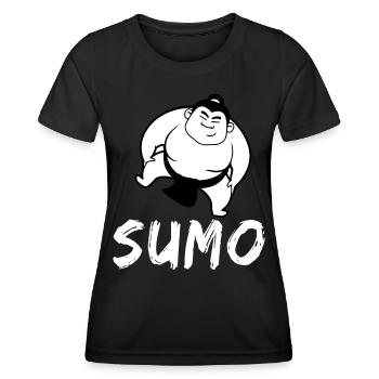 Sumo - Frauen Funktions-T-Shirt - Schwarz - Vorne - AI Model Female 172 light (172cm)