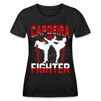 Capoeira-Kämpfer - Frauen Funktions-T-Shirt - Schwarz - Vorne - AI Model Female 172 light (172cm)