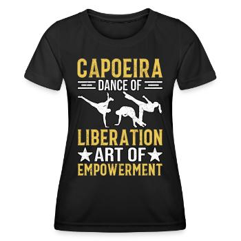Capoeira, danse de libération, art de l’émancipation - T-shirt sport Femme - noir - Devant - AI Model Female 172 light (172cm)