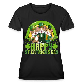 Bonne fête de la Saint-Catrick - T-shirt sport Femme - noir - Devant - AI Model Female 172 light (172cm)