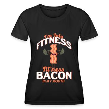 Bacon Gift Food Bacon - Women's Functional T-Shirt - black - Front - AI Model Female 172 light (172cm)