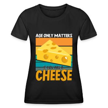 Käse Spruch Geschenk, Käse Liebhaber, Käse - Frauen Funktions-T-Shirt - Schwarz - Vorne - AI Model Female 172 light (172cm)