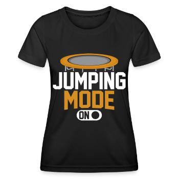 Mode de saut activé - T-shirt sport Femme - noir - Devant - AI Model Female 172 light (172cm)