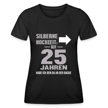 Seit 25 Jahren Habe Ich Den Da An Der Backe - Frauen Funktions-T-Shirt - Schwarz - Vorne - AI Model Female 172 light (172cm)