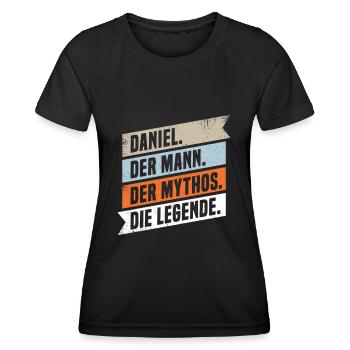 Daniel Der Mann Der Mythos Die Legende - Frauen Funktions-T-Shirt - Schwarz - Vorne - AI Model Female 172 light (172cm)