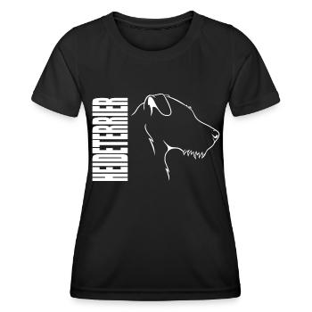 Heath Terrier Profile Dogs Hunting Dogs Wilsigns - Women's Functional T-Shirt - black - Front - AI Model Female 172 light (172cm)