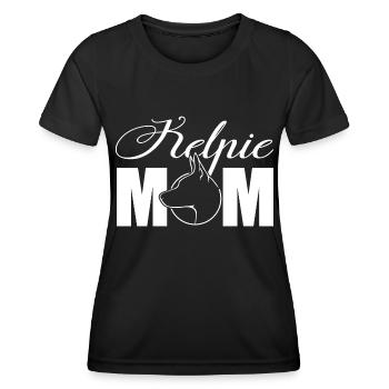 Kelpie Mom Profile Dogs Dog Wilsigns - Women's Functional T-Shirt - black - Front - AI Model Female 172 light (172cm)