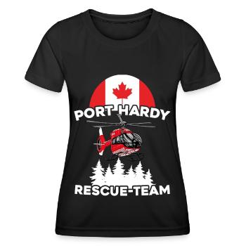 Port Hardy - Vancouver Canada Survival Hope Island - Frauen Funktions-T-Shirt - Schwarz - Vorne - AI Model Female 172 light (172cm)