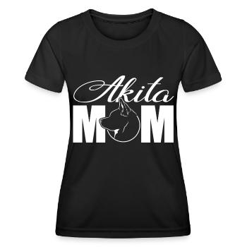 Akita Profil Maman Chiens Chien Wilsigns - T-shirt sport Femme - noir - Devant - AI Model Female 172 light (172cm)