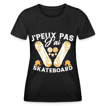 I can't skate - Women's Functional T-Shirt - black - Front - AI Model Female 172 light (172cm)