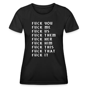 Awesome As F*ck - Women's Functional T-Shirt - black - Front - AI Model Female 172 light (172cm)