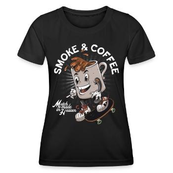 Zigaretten und Kaffee - Frauen Funktions-T-Shirt - Schwarz - Vorne - AI Model Female 172 light (172cm)