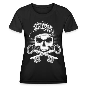 Serrurier - T-shirt sport Femme - noir - Devant - AI Model Female 172 light (172cm)