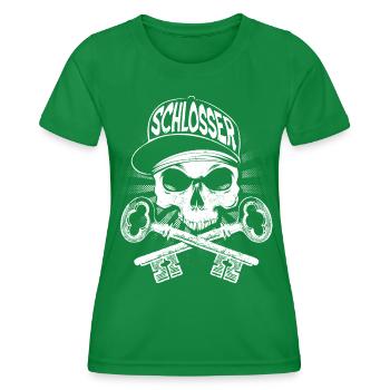 Schlosser - Frauen Funktions-T-Shirt - Kelly Green - Vorne - AI Model Female 172 dark (172cm)