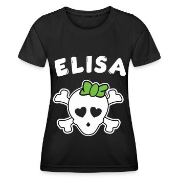 Pirate Elisa Design pour les filles et les femmes - T-shirt sport Femme - noir - Devant - AI Model Female 172 light (172cm)
