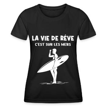 Leben auf den Meeren - Frauen Funktions-T-Shirt - Schwarz - Vorne - AI Model Female 172 light (172cm)