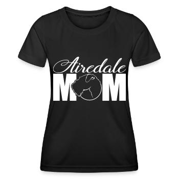 Airedale Terrier Profil Chiens Chien Wilsigns - T-shirt sport Femme - noir - Devant - AI Model Female 172 light (172cm)