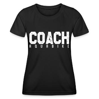 Aquabike-Bus. aquabike Trainer Geschenk Coach - Frauen Funktions-T-Shirt - Schwarz - Vorne - AI Model Female 172 light (172cm)